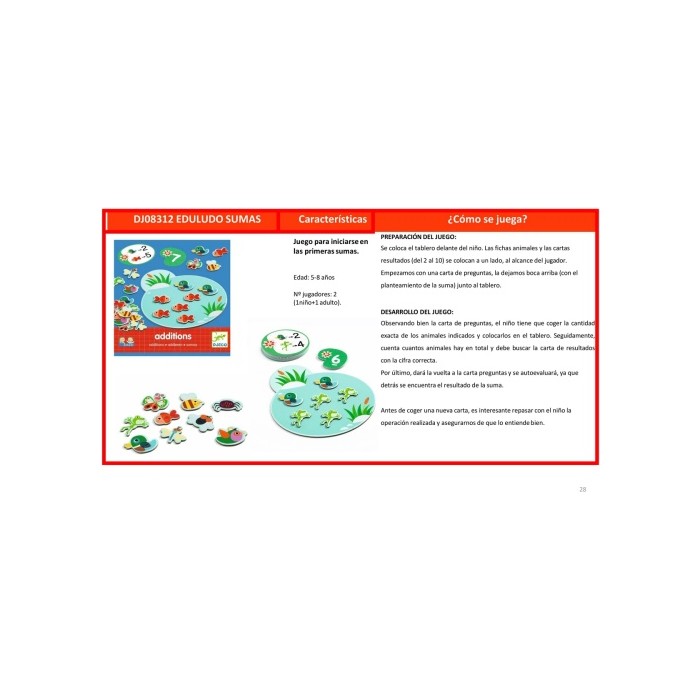 Juego de Sumas Eduludo | DJECO  DJECO