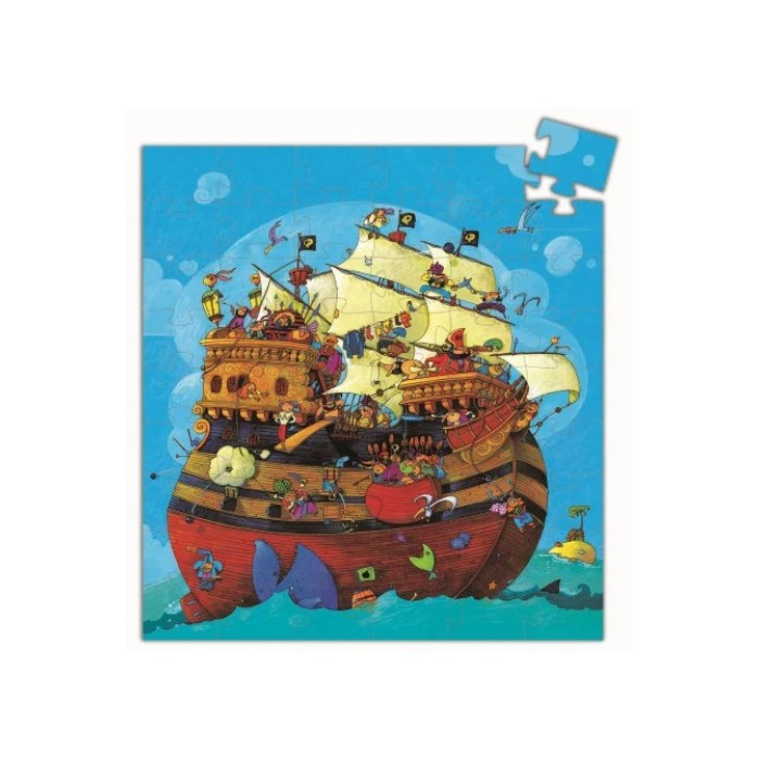 Puzzle Silueta Barco Pirata | DJECO  DJECO