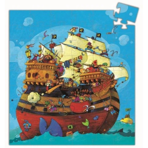 Puzzle Silueta Barco Pirata | DJECO  DJECO