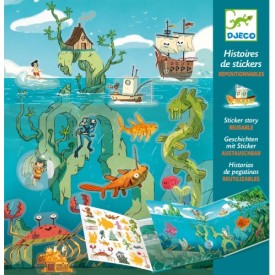 Historias con pegatinas - Aventuras en el mar | DJECO  DJECO