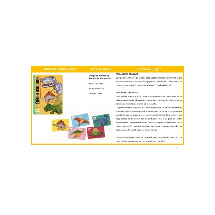 Juego Cartas Batasaurus | DJECO  DJECO
