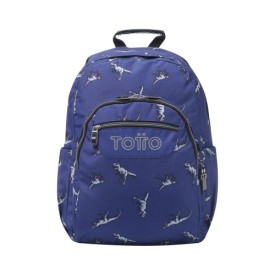 Mochila escolar modelo Tiranosaurio Azul - Acuareles | TOTTO  Inicio