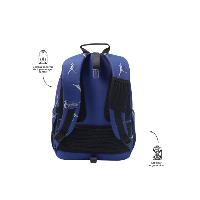 Mochila escolar modelo Tiranosaurio Azul - Acuareles | TOTTO  Inicio