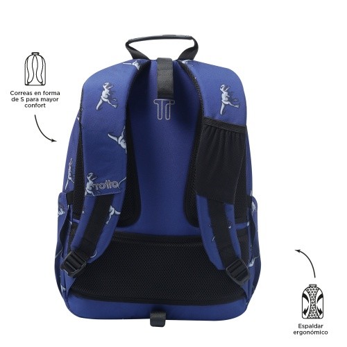 Mochila escolar modelo Tiranosaurio Azul - Acuareles | TOTTO  Inicio