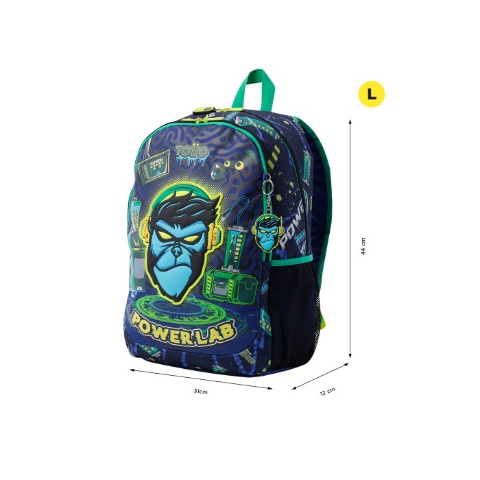 Mochila Escolar Infantil Kong Lab | TOTTO  En la Escuela