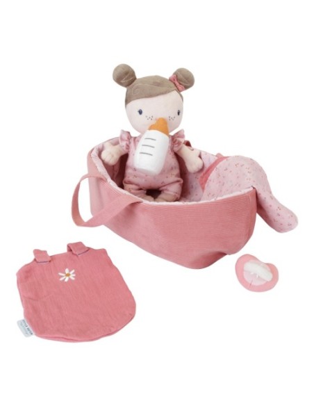 Muñeco de Peluche Bebé Rosa Little Dutch con Capazo