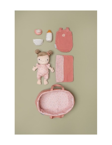 Nino de Peluix Nadó Rosa Little Dutch amb bressol
