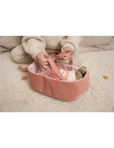 Muñeco de Peluche Bebé Rosa Little Dutch con Capazo