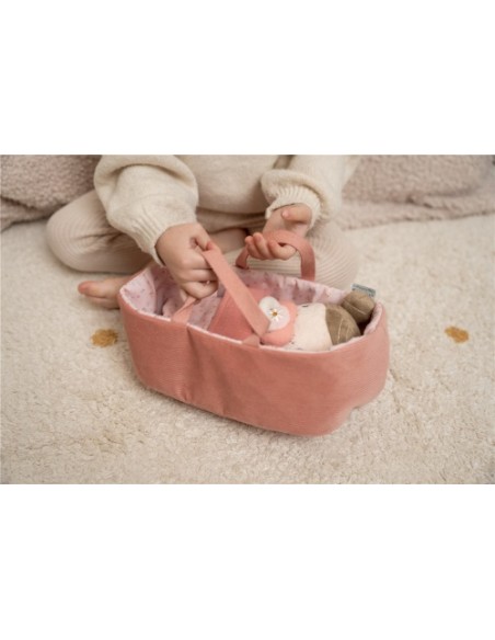 Muñeco de Peluche Bebé Rosa Little Dutch con Capazo