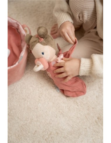 Muñeco de Peluche Bebé Rosa Little Dutch con Capazo