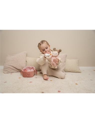 Muñeco de Peluche Bebé Rosa Little Dutch con Capazo