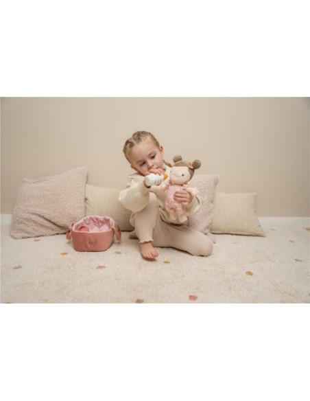Nino de Peluix Nadó Rosa Little Dutch amb bressol