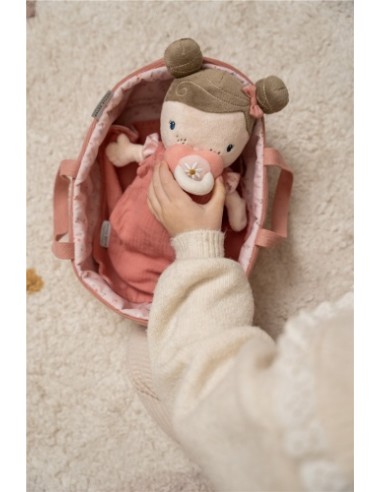 Muñeco de Peluche Bebé Rosa Little Dutch con Capazo