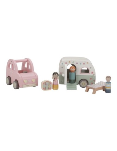 Set Coche y Caravana FSC Little Dutch – Juguete de Madera