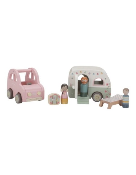 Set Coche y Caravana FSC Little Dutch – Juguete de Madera