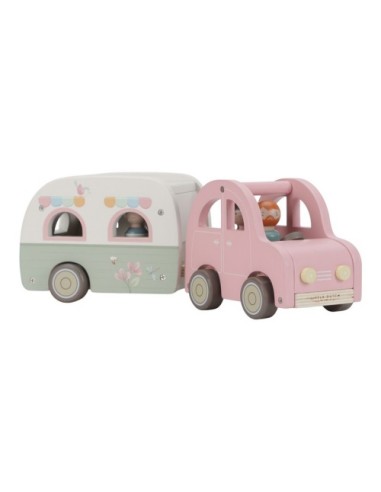 Set Coche y Caravana FSC Little Dutch – Juguete de Madera