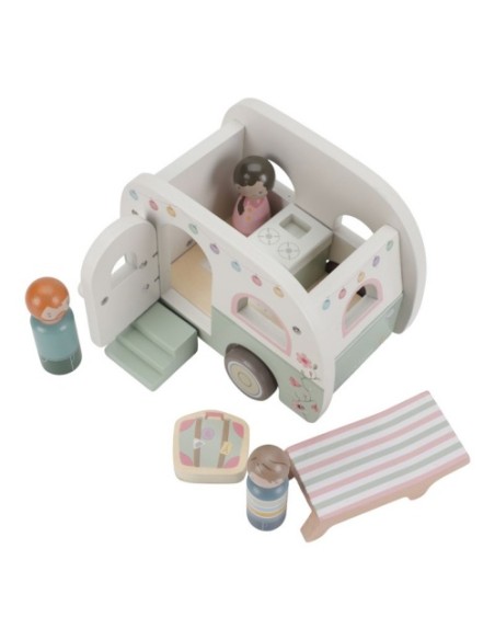 Set Coche y Caravana FSC Little Dutch – Juguete de Madera