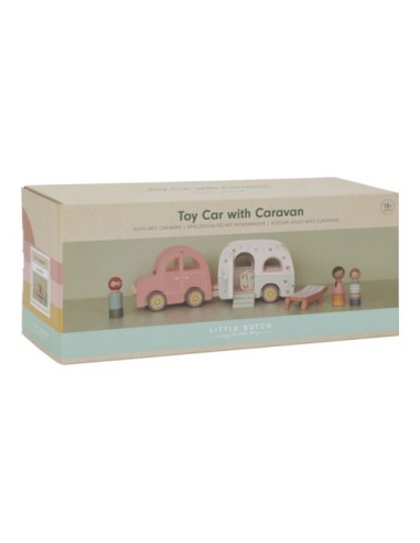 Set Coche y Caravana FSC Little Dutch – Juguete de Madera