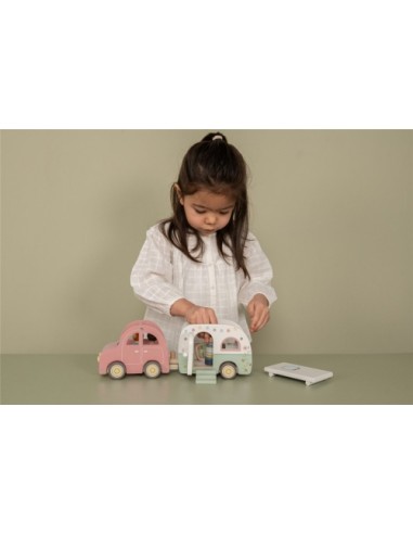 Set Coche y Caravana FSC Little Dutch – Juguete de Madera
