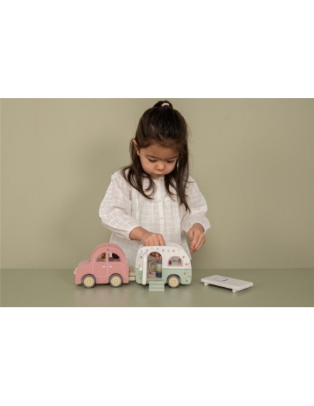 Set Coche y Caravana FSC Little Dutch – Juguete de Madera