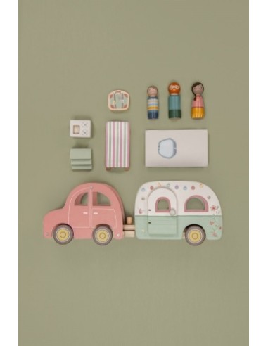 Set Cotxe i Caravana FSC Little Dutch – Joguina de Fusta