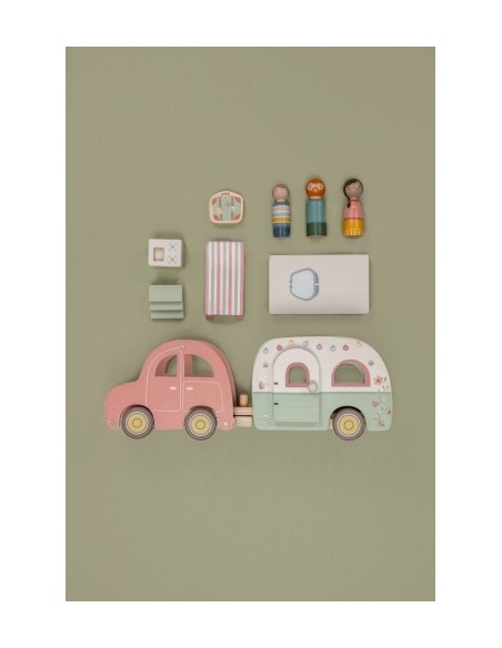 Set Coche y Caravana FSC Little Dutch – Juguete de Madera