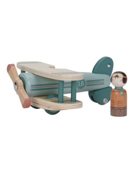 Avión de Madera Sostenible FSC Little Dutch con Piloto