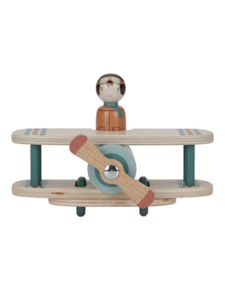 Avión de Madera Sostenible FSC Little Dutch con Piloto