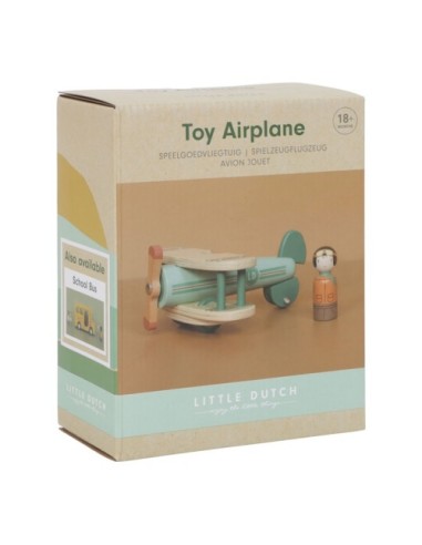 Avión de Madera Sostenible FSC Little Dutch con Piloto