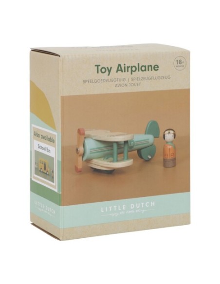 Avión de Madera Sostenible FSC Little Dutch con Piloto