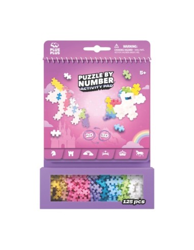Puzzle by Number - Activity Pad Unicorn | Plus Plus