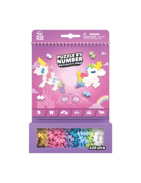 Puzzle by Number - Activity Pad Unicorn | Plus Plus
