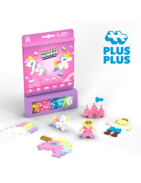 Puzzle by Number - Activity Pad Unicorn | Plus Plus