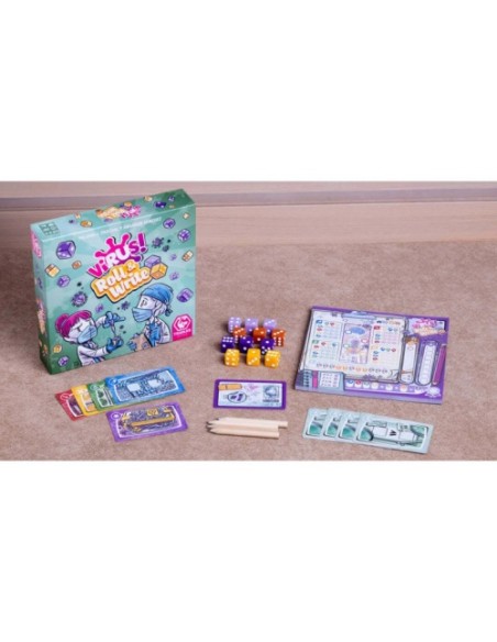 Virus! Roll & Write: juego táctico de dados y gestión de recursos