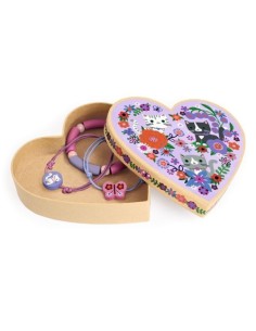Pulseras de Tara Djeco con joyero corazón para niñas