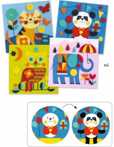 Cuadros de Fieltro Dulces Criaturas Djeco – Manualidades infantiles
