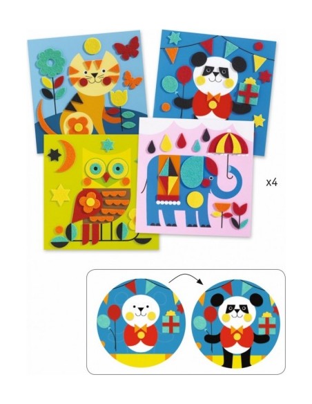 Cuadros de Fieltro Dulces Criaturas Djeco – Manualidades infantiles