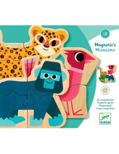 Mixanimo Djeco – Puzle magnético infantil de animales