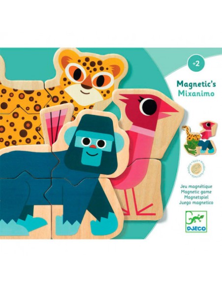 Mixanimo Djeco – Puzle magnético infantil de animales