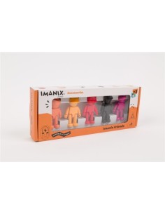 Imanix Friends 5 piezas | Figuras magnéticas compatibles Connetix