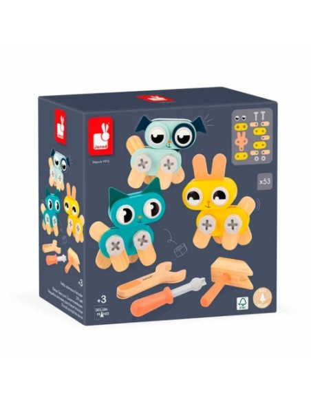 Brico Kids Animales Bricolaje | Set de construcción de Janod