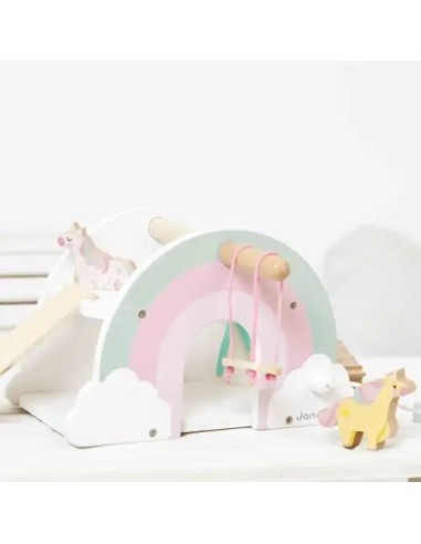 Casa de los Unicornios Janod | Juguete de madera con 4 unicornios