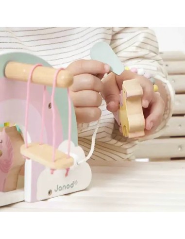Casa de los Unicornios Janod | Juguete de madera con 4 unicornios