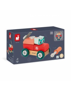 Brico Kids Coche Gato Janod | Coche de madera para montar
