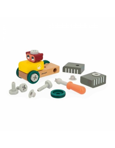Brico Kids Cotxe Gat Janod | Cotxe de fusta per muntar