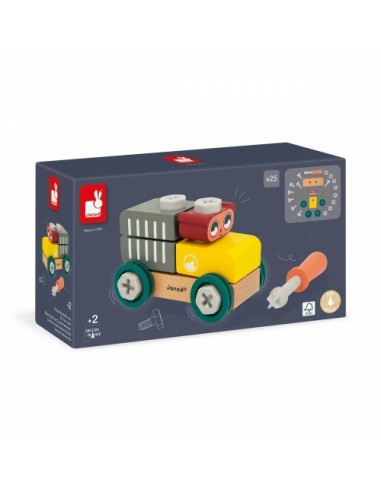 Brico Kids Cotxe Gat Janod | Cotxe de fusta per muntar