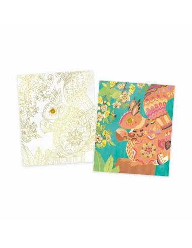 Kit d'aquarel·les infantils amb animals: 4 quadres per pintar