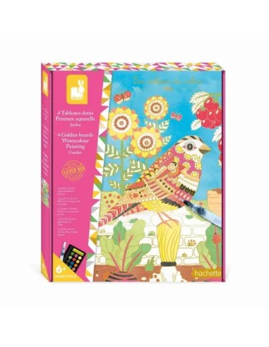 Kit de acuarelas infantiles con animales: 4 cuadros para pintar