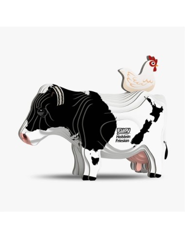 Kit Eugy Vaca Holstein | Modelismo 3D en Cartón Reciclado