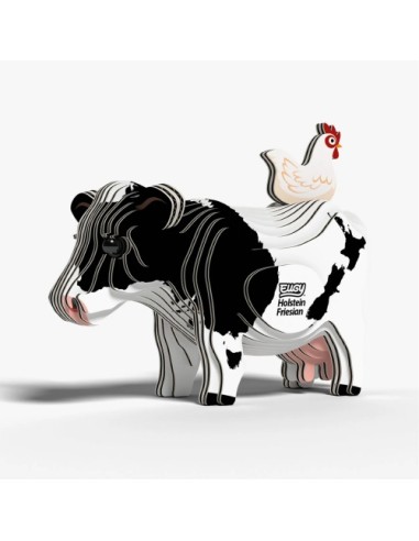 Kit Eugy Vaca Holstein | Modelismo 3D en Cartón Reciclado